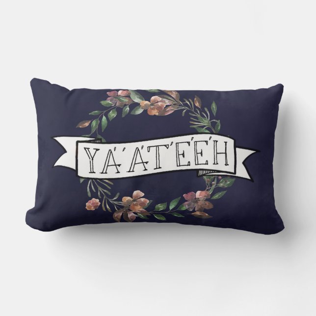 Coussin Rectangle Bonjour ! Salutation de Navajo (Recto)