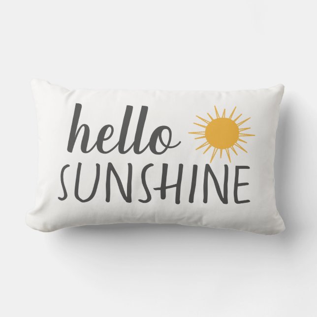 Coussin Rectangle Bonjour Sunshine moderne (Recto)