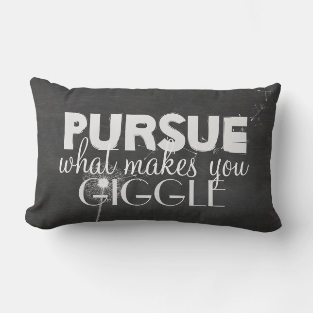 Coussin Rectangle bonne citation inspirante sur chalkboard (Recto)