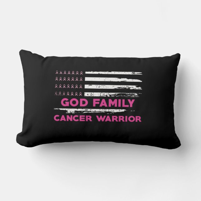 Coussin Rectangle bonne famille conscience du cancer du sein (Recto)