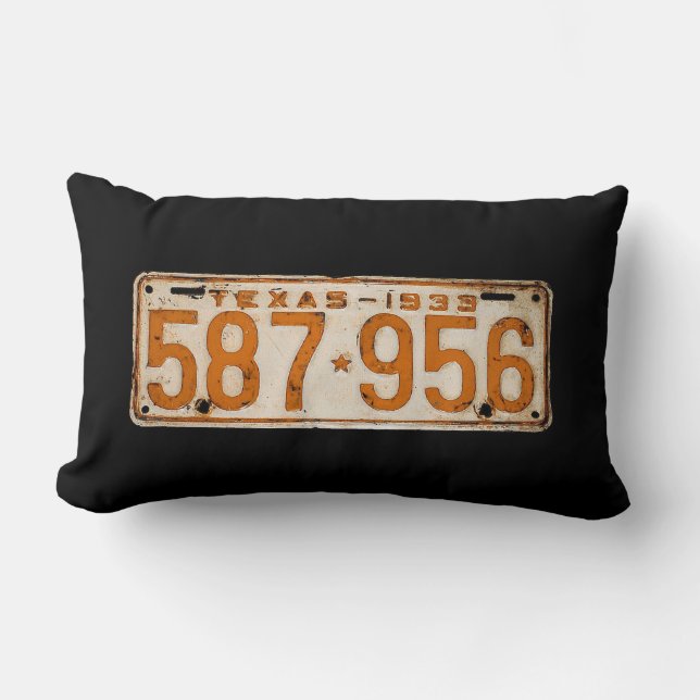 Coussin Rectangle Bonnie & Clyde License Plate (Recto)