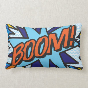 Coussin Rectangle BOOM ZOOM Amusant Art Pop Comic Retro