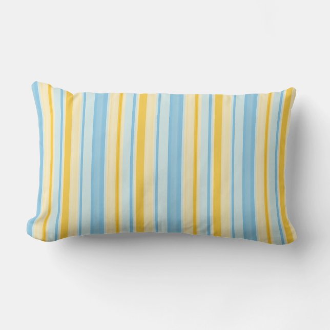 Coussin Rectangle Bord de mer 03 (bandes verticales) (Recto)