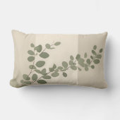 Coussin Rectangle Botanical organic eucalyptus leaf neutral tones (Recto)