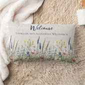 Coussin Rectangle Botanique à l'aquarelle de fleur sauvage (Couverture)