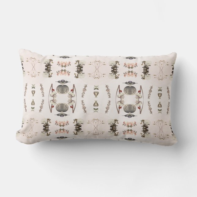 Coussin Rectangle Botanique Vintage rose (Recto)