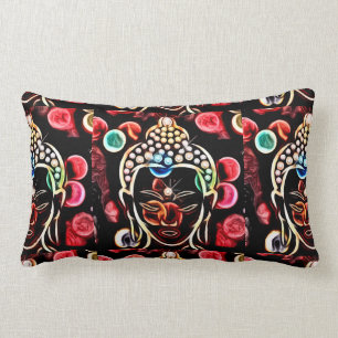 Coussin Rectangle Bouddha psychédélique