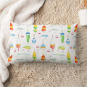 Coussin Rectangle Bouées et leurres d'aquarelle de pêche (Couverture)