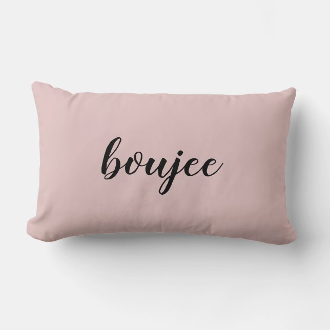 Coussin Rectangle Boujee rose (Recto)
