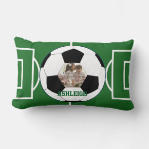 Coussin Rectangle Boule de football personnalisée et Modèle photo de