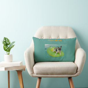 Coussin Rectangle Bouledogue français été French Bulldog