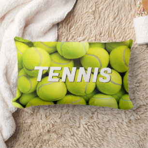 Coussin Rectangle Boules de tennis de texte personnalisées