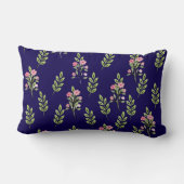 Coussin Rectangle Bouquets roses bleu foncé (Verso)