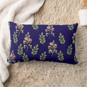 Coussin Rectangle Bouquets roses bleu foncé (Couverture)