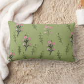 Coussin Rectangle Bouquets roses vert olive (Couverture)