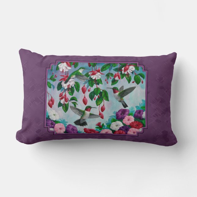 Coussin Rectangle Bourdon et Flower (Recto)