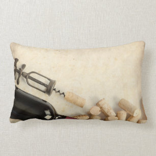 Coussin Rectangle Bouteille de vin