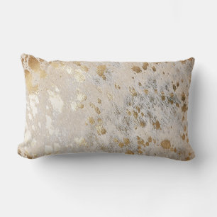 Coussin Rectangle Bouteille d'or Imprimer Scatter métallique Lumbar 