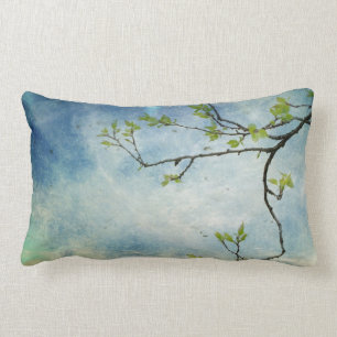 Coussin Rectangle Branche d'arbre au-dessus de ciel texturisé