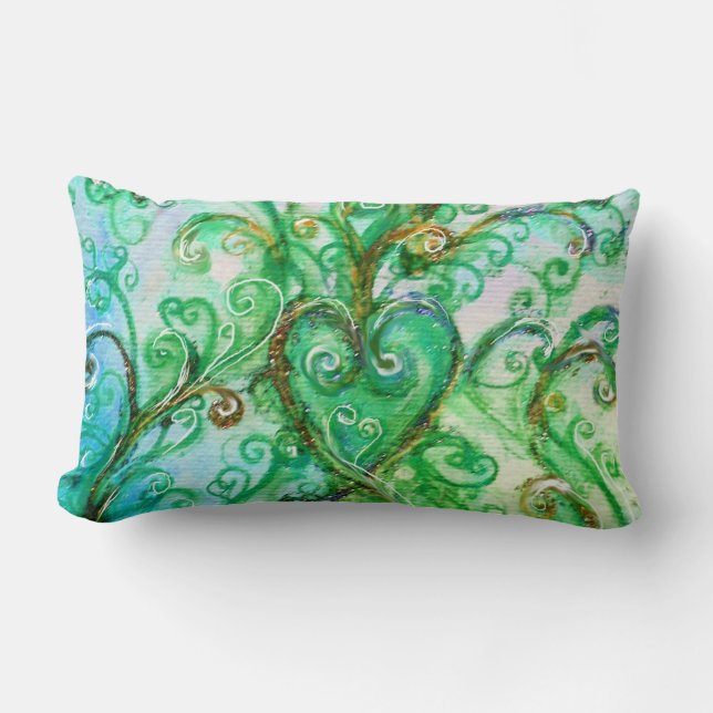 COUSSIN RECTANGLE BREAK BLEU VERT (Recto)