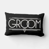 Coussin Rectangle Bride Groom Black White - deux sont un - Mariage (Verso)