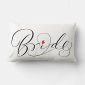 Coussin Rectangle Bride Groom Black White - deux sont un - Mariage (Recto)