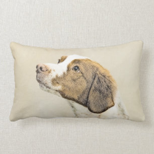 Coussin Rectangle Brittany Paining - Un joli art original de chien