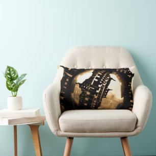Coussin Rectangle Bronze Steampunk