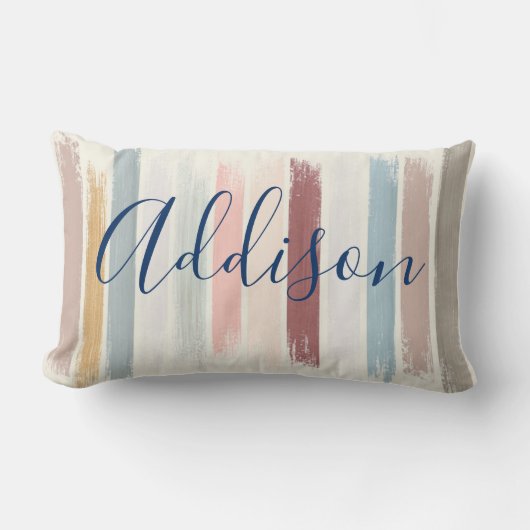 Coussin Rectangle Brosses pastel personnalisées (Recto)