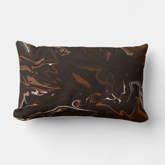 Coussin Rectangle Brown, noir et gris (Recto)