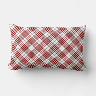 Coussin Rectangle Buchanan tartan rouge blanc plaid