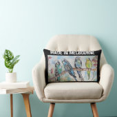 Coussin Rectangle Budgie Perruche Oiseau Fabriqué à Melbourne Oiseau (Chaise)