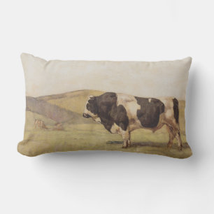 Coussin Rectangle Bull dans un paysage rural (par Ferdinand Hodler)