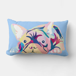 Coussin Rectangle Bulldoggen Pastell Kissen