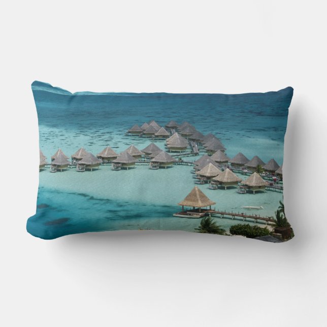 Coussin Rectangle Bungalows de l'hôtel Beachcomber (Recto)