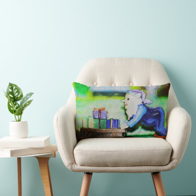 Coussin Rectangle Busy Elf par Shirley Taylor (Chaise)