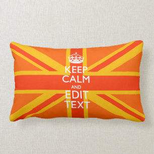 Coussin Rectangle Butin britannique orange de drapeau d'Union Jack