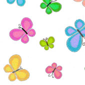 Coussin Rectangle Butterfly Dreams Personalized Yellow White Stripe 