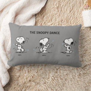 Coussin Rectangle cacahuètes   La Danse Snoopy