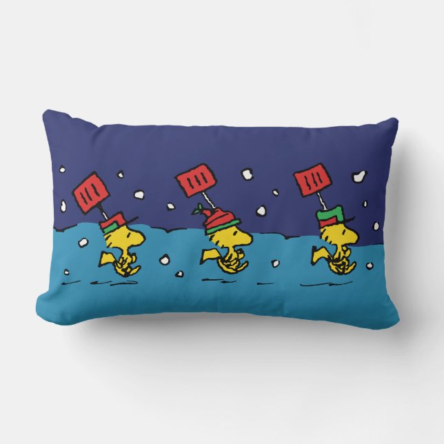 Coussin Rectangle cacahuètes | Woodstock Snow Shovel Team (Recto)