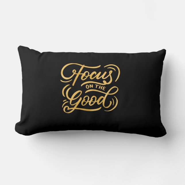 Coussin Rectangle Cadeau D'Anniversaire Focus Sur Le Bon (Recto)