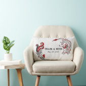Coussin Rectangle Cadeau de mariage chinois de Dragon-Phoenix (Chaise)