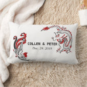 Coussin Rectangle Cadeau de mariage chinois de Dragon-Phoenix (Couverture)