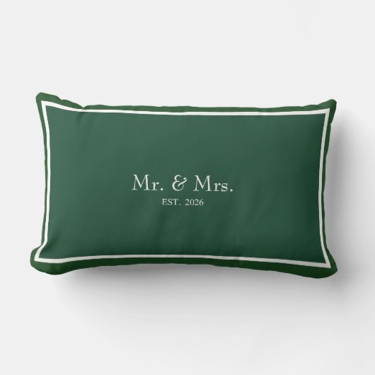 Coussin Rectangle Cadeau de mariage de M. et Mme 2026 (Recto)