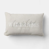 Coussin Rectangle Cadeau de mariage élégant rustique beige pour coup (Recto)