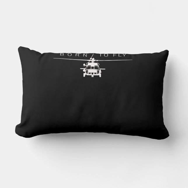 Coussin Rectangle Cadeau de pilote d'hélicoptère de l'aviation milit (Recto)