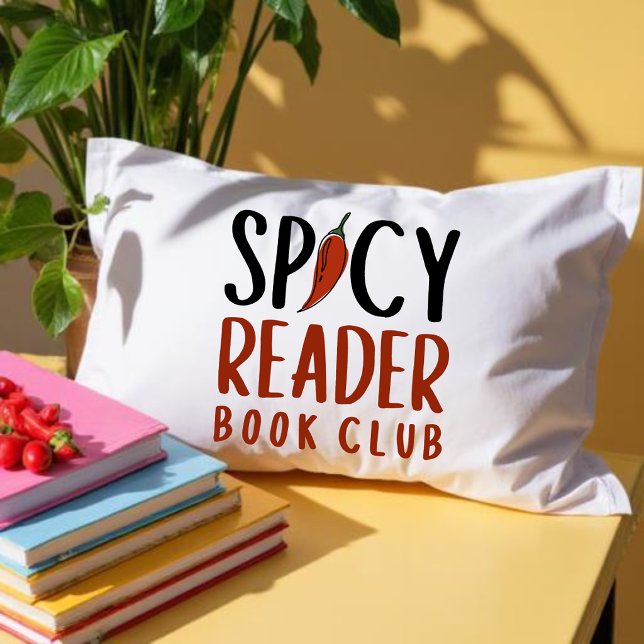 Coussin Rectangle Cadeau de typographie du club de lecture Spicy Rea (Créateur téléchargé)