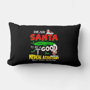 Coussin Rectangle Cadeau infirmière Cher Père Noël Good Médicale A