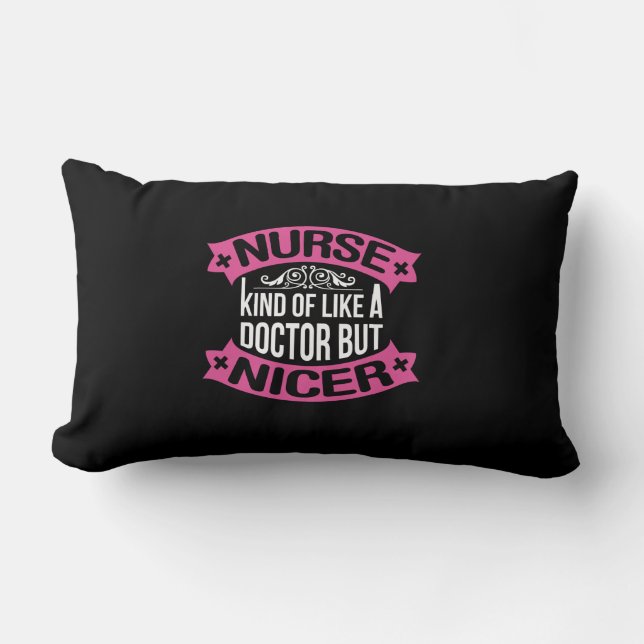 Coussin Rectangle Cadeau infirmière | Infirmière Comme Un Docteur (Recto)
