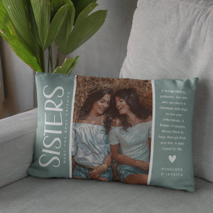 Coussin Rectangle Cadeau Photo & Citation Souvenir Douce Soeur